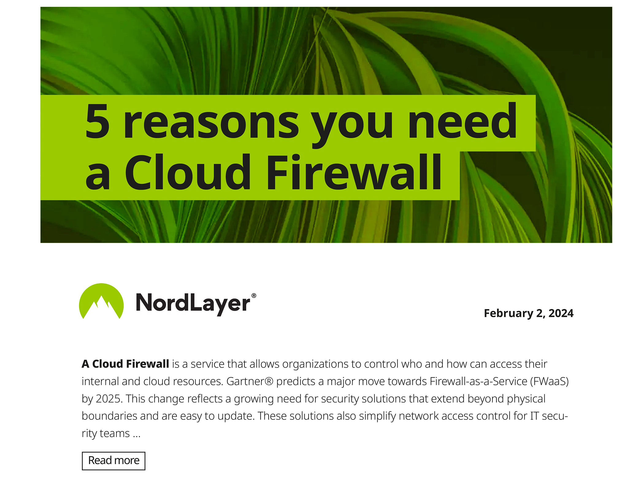 5 reasons you need a Cloud Firewall